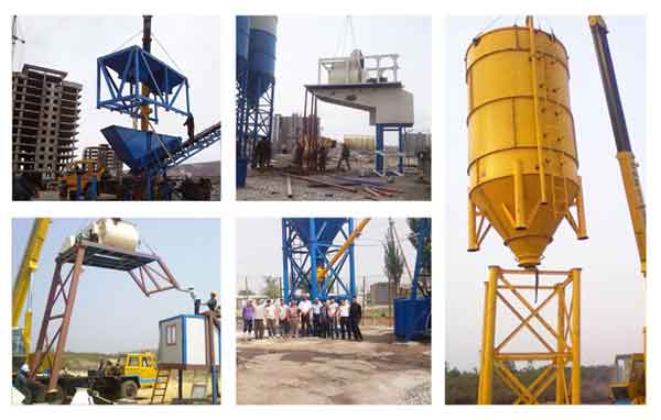 installation of YHZS35 mobile concrete plant